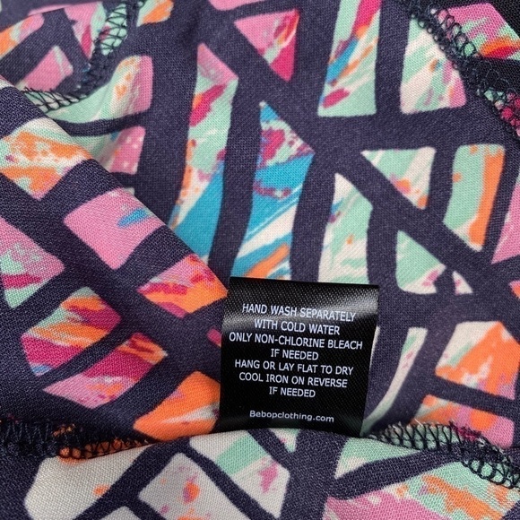 BEBOP midi racerback dress size medium in fun bright colors. Back zipper. EUC!! - Picture 9 of 16